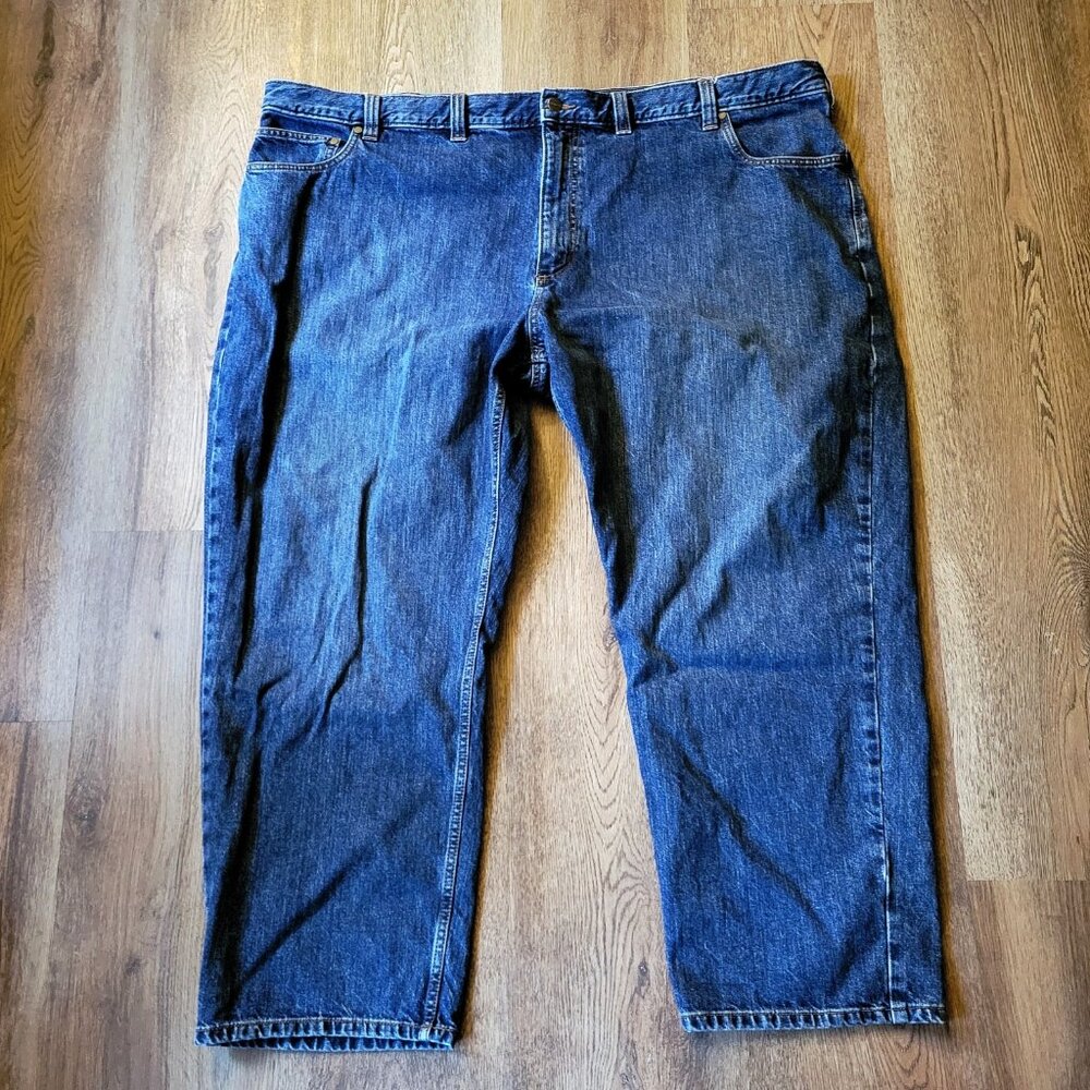 Carhartt Jeans Mens 52 x 30 ( 51.5 x 29.25 ) Blue Relaxed Fit Straight Workwear